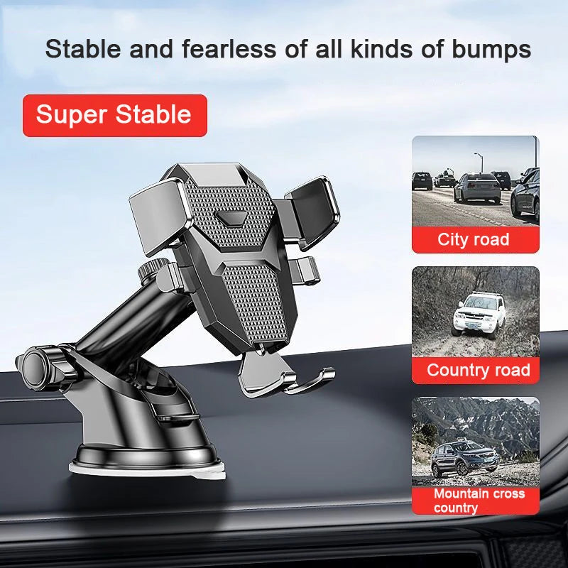 Sucker Car Phone Holder Mount Stand GPS Telefon Mobile Cell Support For iPhone 13 12 11 Pro Xiaomi Huawei Samsung