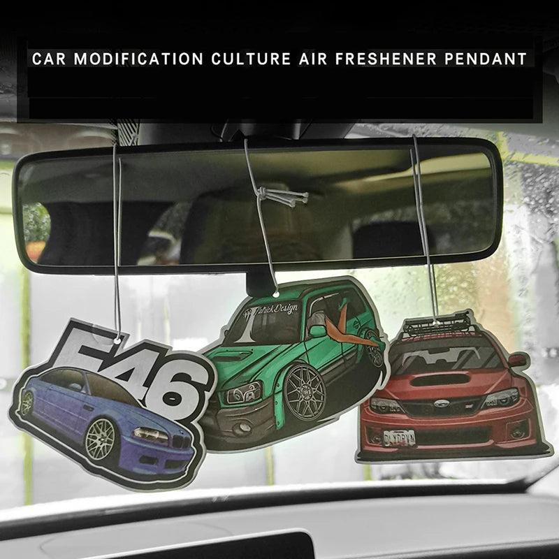 Hot Sale Car Air Freshener Hanging Auto Rearview Mirror Perfume Pendant Solid Paper  For BMW  Accessories