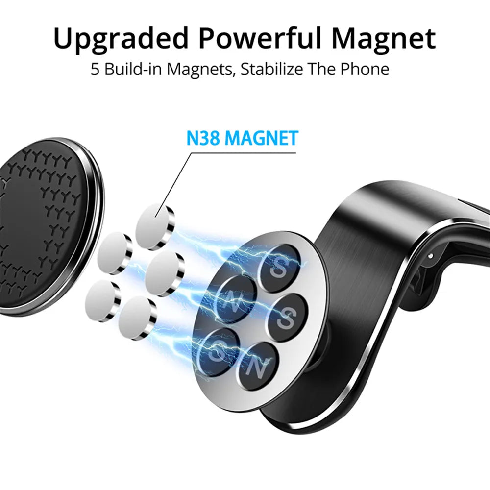 Magnetic Car Phone Holder Air Vent Clip Mount Rotation Cellphone GPS Support For Xiaomi Red Mi Huawei Samsung Phone Stand