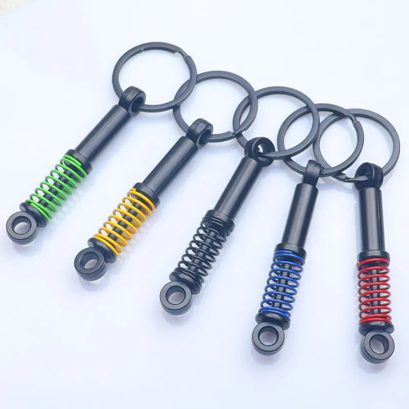 Creative Gear Head Keychain Speed Gearbox Keyring for Car Key Turbo Hub Brake Disc Pendant Shock Absorber Keys Holder Chain Ring