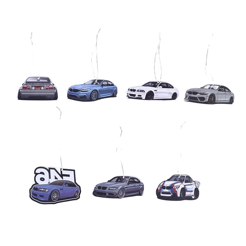 Hot Sale Car Air Freshener Hanging Auto Rearview Mirror Perfume Pendant Solid Paper  For BMW  Accessories