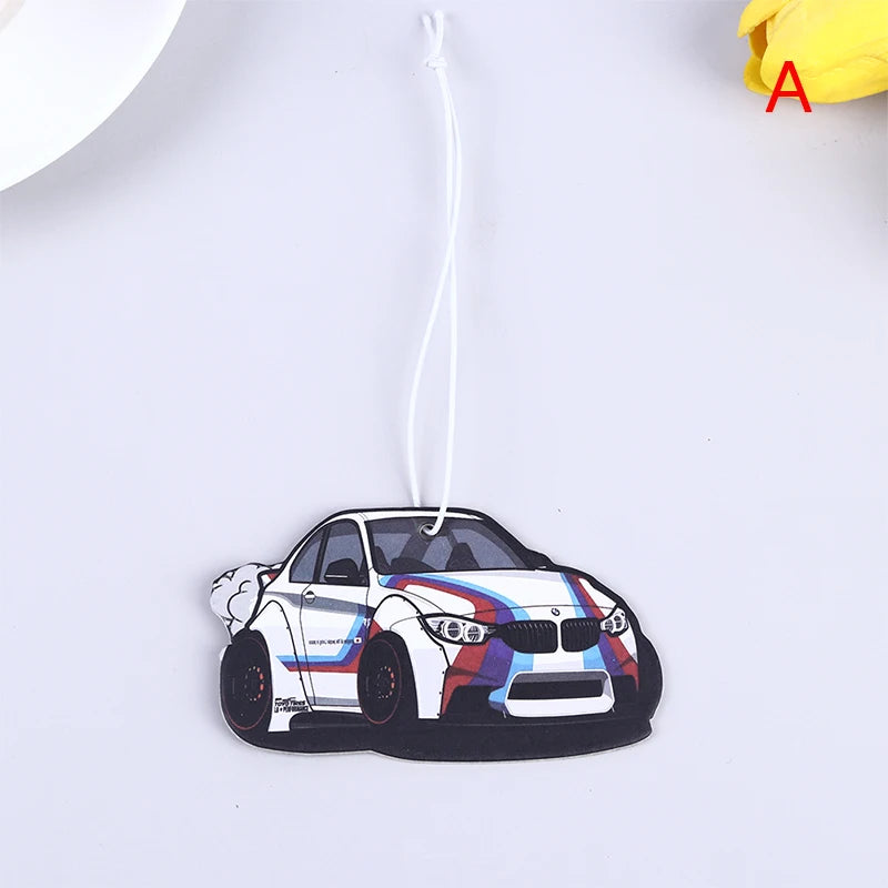Hot Sale Car Air Freshener Hanging Auto Rearview Mirror Perfume Pendant Solid Paper  For BMW  Accessories