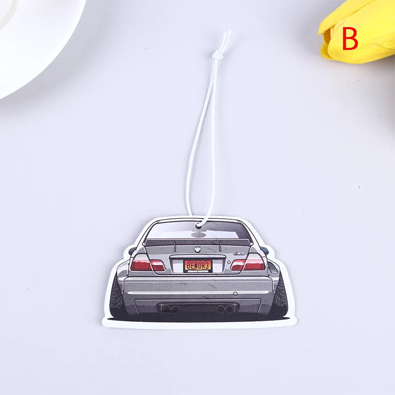Hot Sale Car Air Freshener Hanging Auto Rearview Mirror Perfume Pendant Solid Paper  For BMW  Accessories